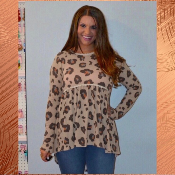 Leopard Babydoll Top - Picture 4 of 6